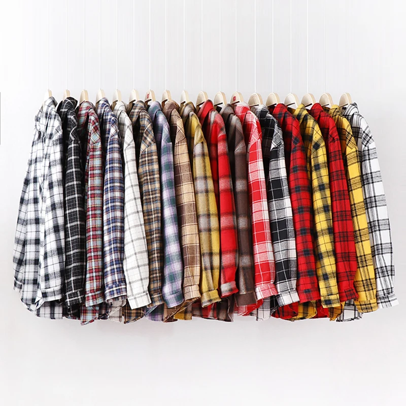 Exquisite Flannel Plaid Shirt Women 2024 New Spring Autumn New Womens Casual Loose Long Sleeve Blouse and Tops Clothes Blusas - Image 2
