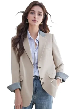 Fashion Outerwears Autumn Winter New In Coats Blazers Casaco Feminino Women's Jacket Woman Clothes 2024 Casual Veste Femme